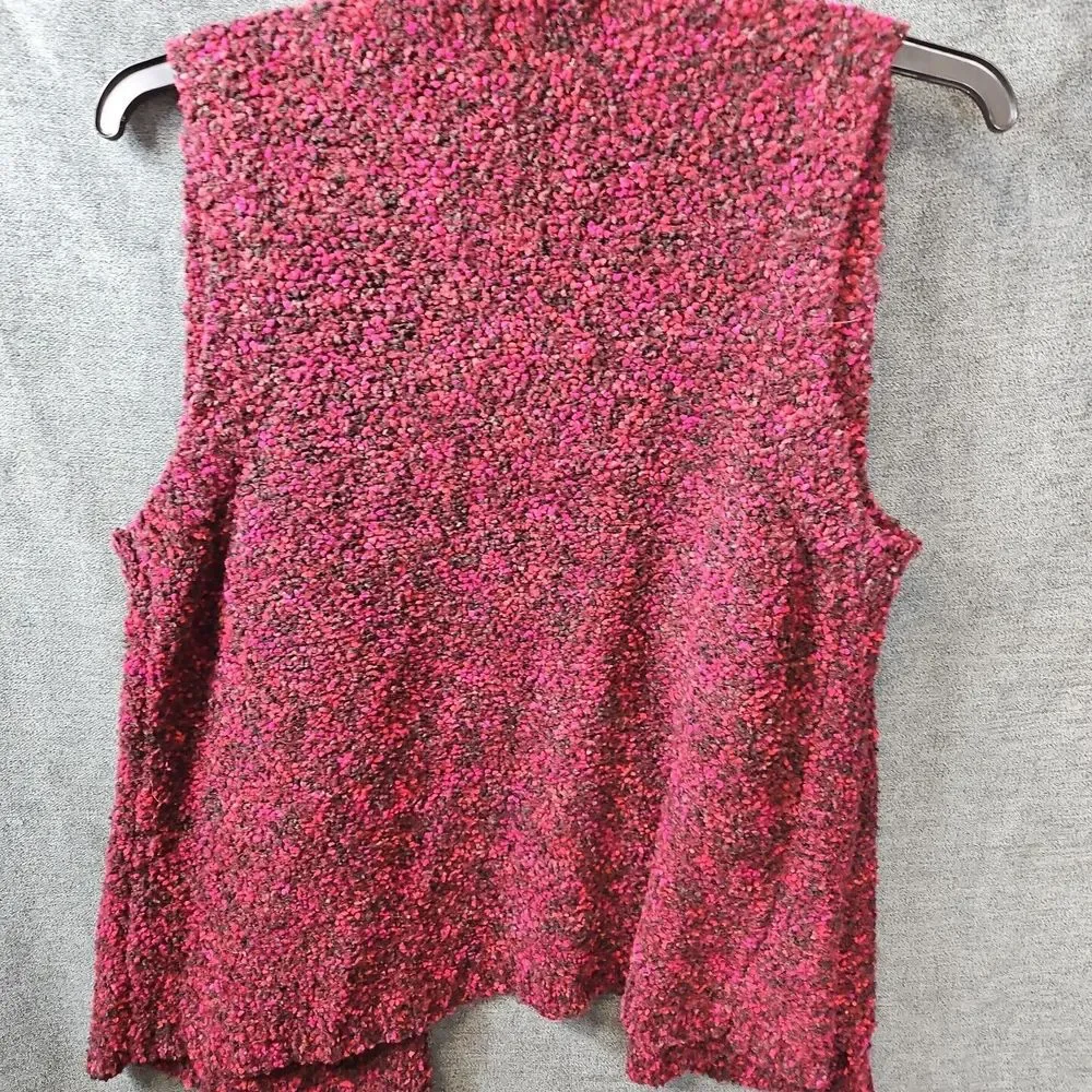 Coldwater Creek Sz Med Black And Red Vest Wool blend